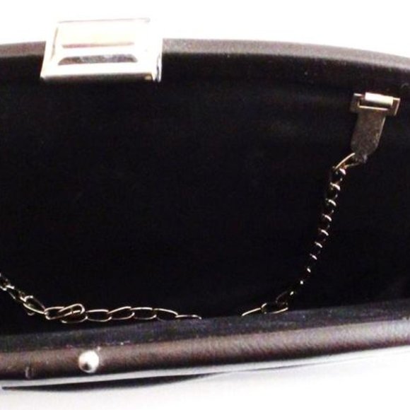 Clutch Handbag Evening or Mourning purse Black 1940s Exc condition - Picture 5 of 6